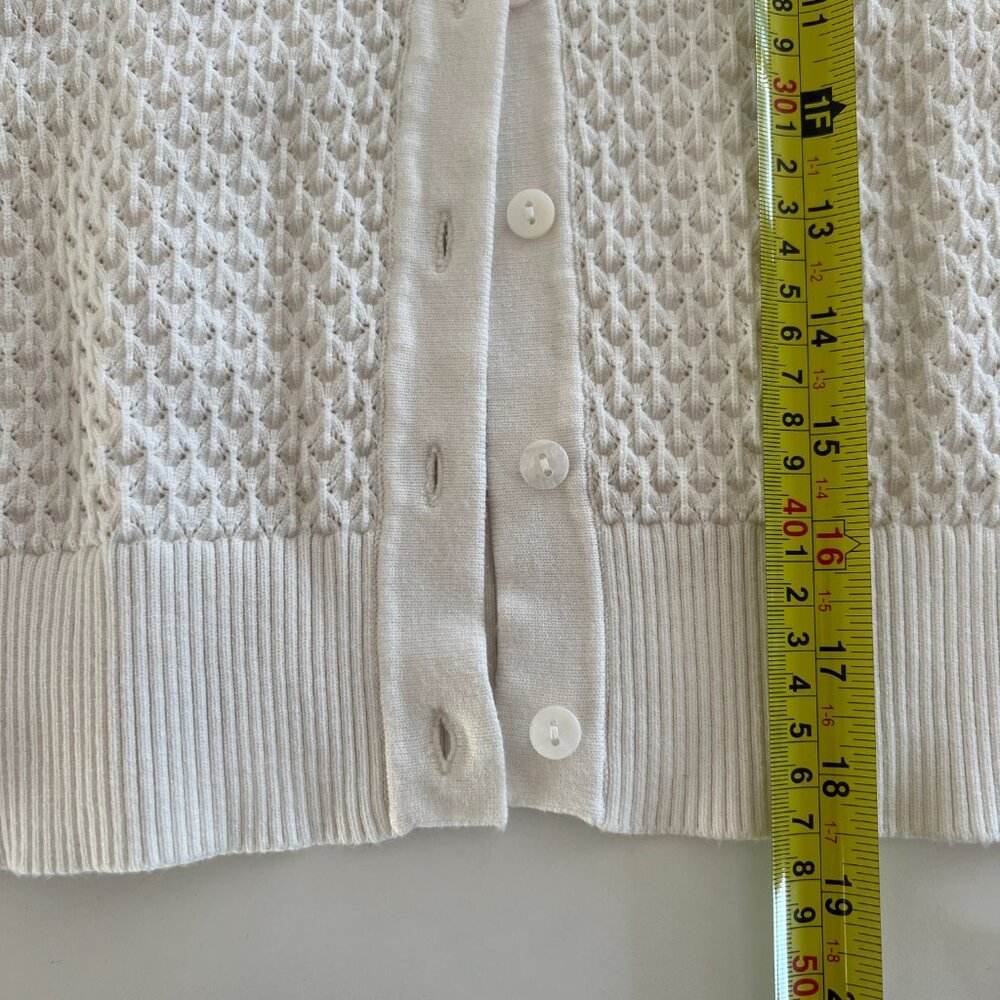 like new Joe's Pointelle Dani Cardigan shrunken fit / milk / small - Picture 5 of 11